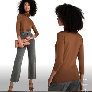 L’Agence Aja 3/4 Sleeve Turtleneck NWT